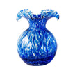 Vietri Hibiscus Glass Small Fluted Vase