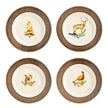 Juliska Forest Walk Animal Side/Cocktail Plate Assorted Set/4