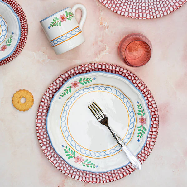 Vietri Bella Rosa Dinner Plate