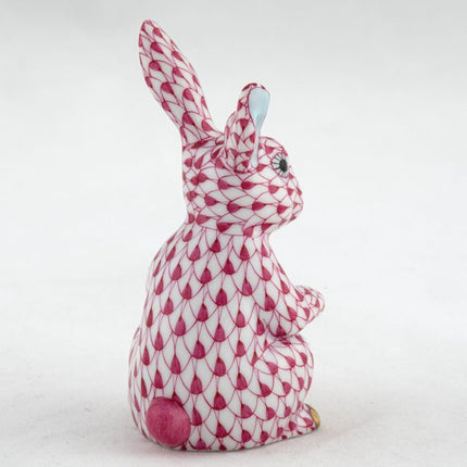 Herend Decorative Pickleball Bunny - Raspberry