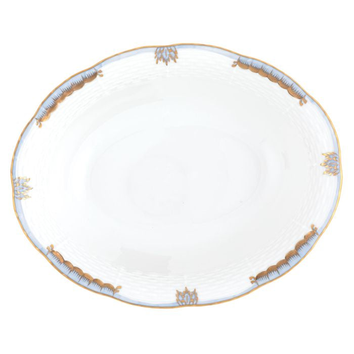 Herend Princess Victoria Oval Vegetable Bowl - Light Blue