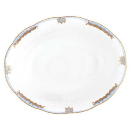 Herend Princess Victoria Oval Vegetable Bowl - Light Blue