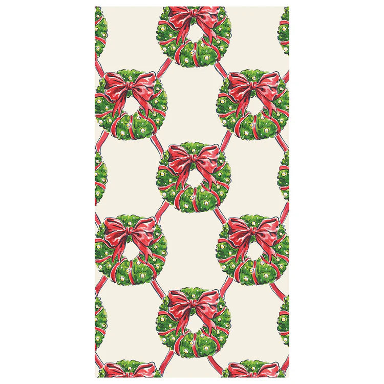 Hester & Cook Holiday Wreath Paper Guest Napkins