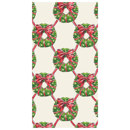 Hester & Cook Holiday Wreath Paper Guest Napkins
