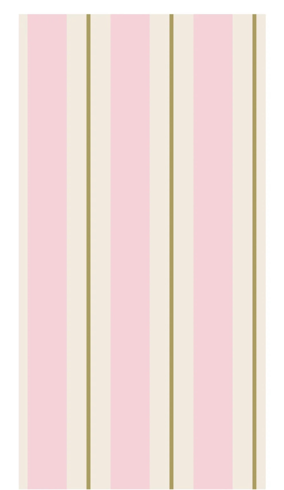 Hester & Cook Pink & Gold Awning Stripe Paper Guest Napkins