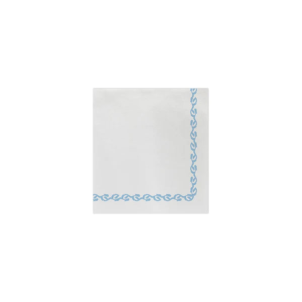 Vietri Light Blue Florentine Paper Cocktail Napkins