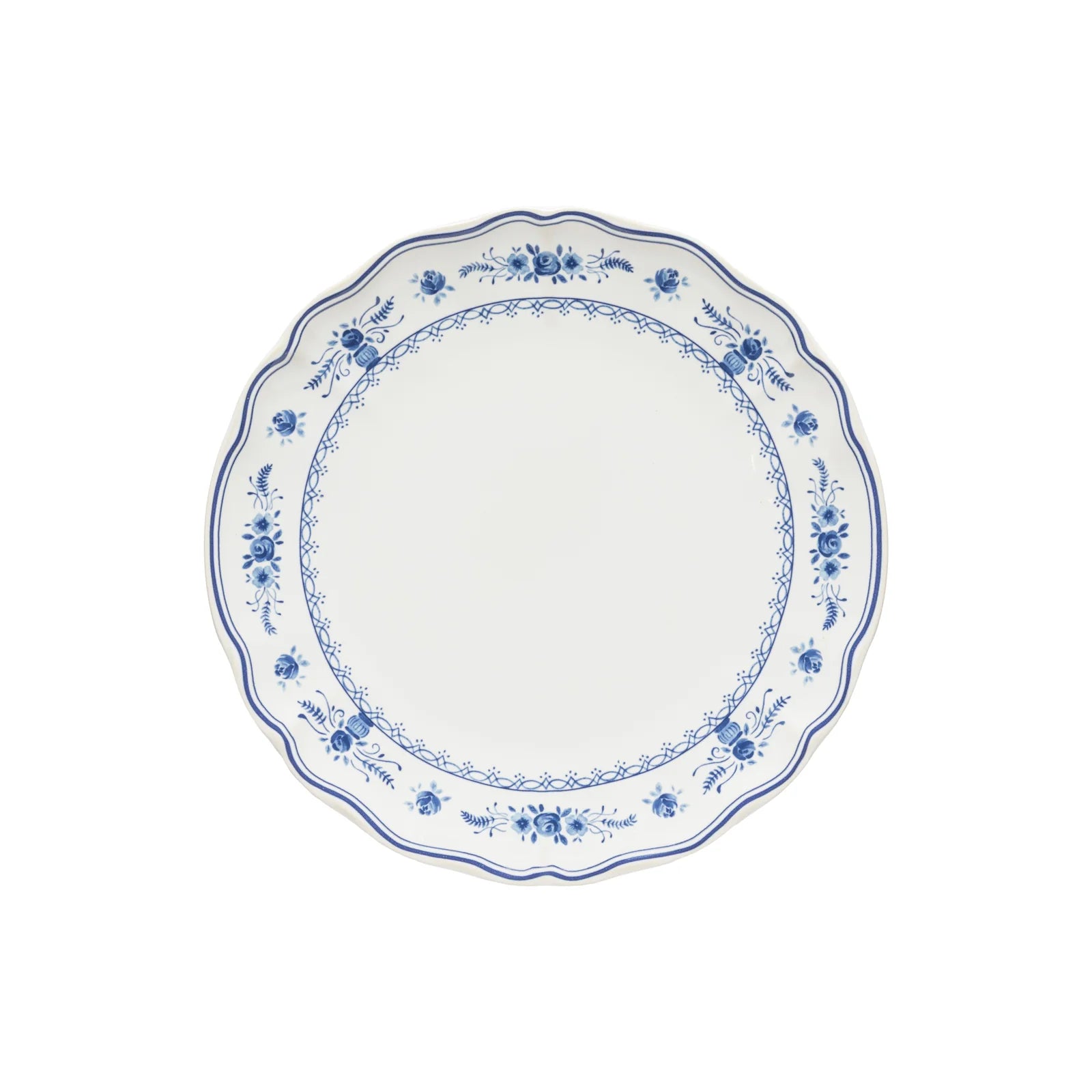 Costa Nova Vila Dinner Plate - White/Blue