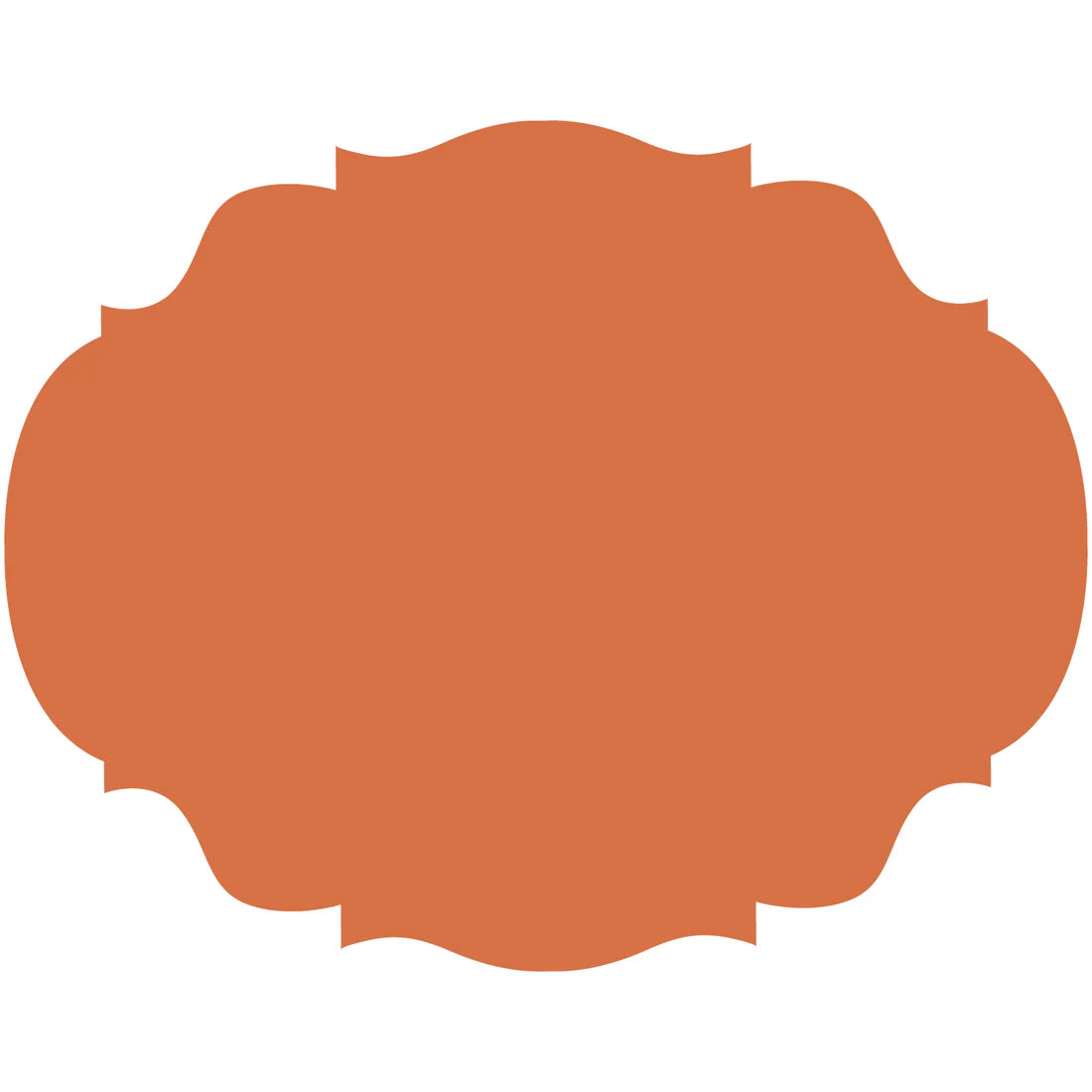 Hester & Cook Die-Cut French Frame Placemat - Orange