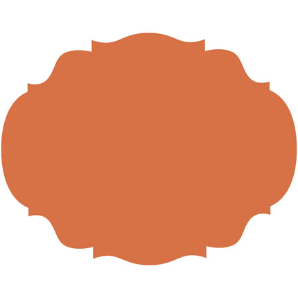 Hester & Cook Die-Cut French Frame Placemat - Orange