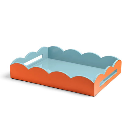 Addison Ross 17x13 Two Tone Scalloped Tray