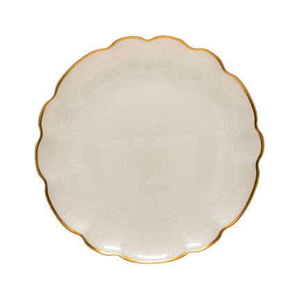 Casafina Francesca Gold Glass Rimmed Salad Plate