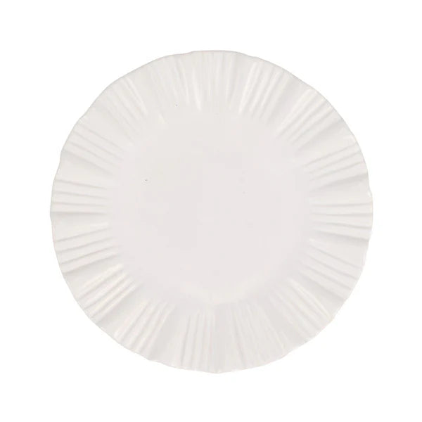 Vietri Bari European Dinner Plate - White