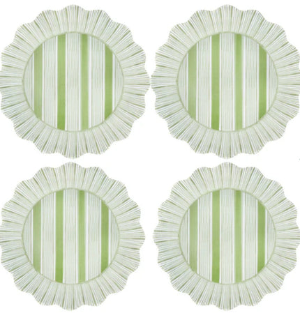 Juliska Seagrass Cabana Stripe Dinner Plate S/4 - Melamine
