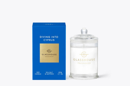 Glasshouse Diving Into Cyprus Mini Candle