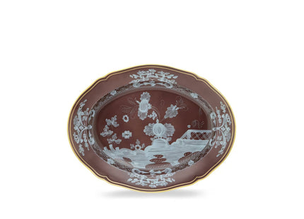 Ginori Oriente Italiano Oval Flat Platter - Castagna