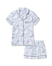 Petite Plume Women’s Pima Short Pajama Set - Timeless Toile