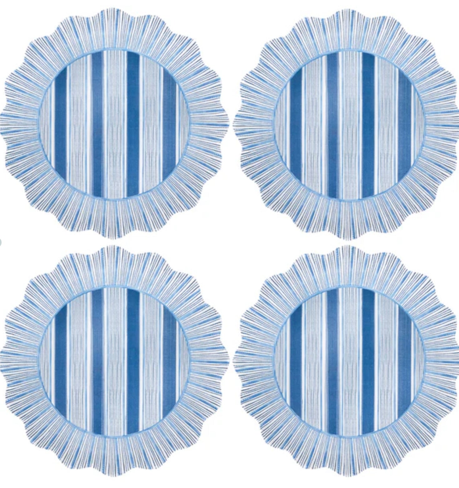Juliska Ocean Cabana Stripe Dinner Plate S/4 - Melamine