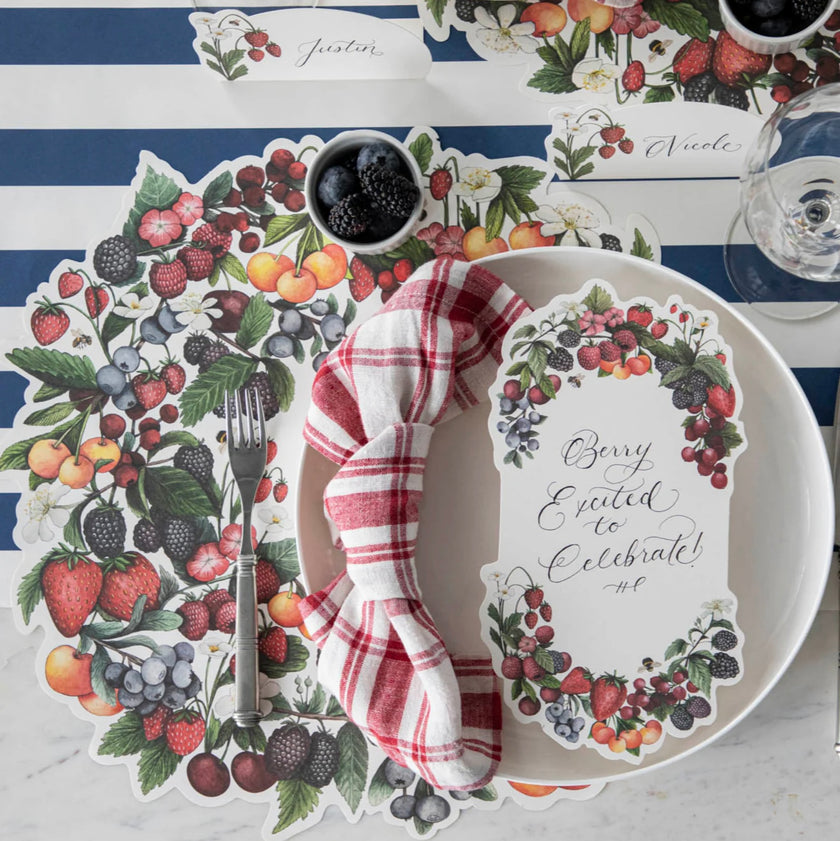 Hester & Cook Die-Cut Berry Wreath Placemat