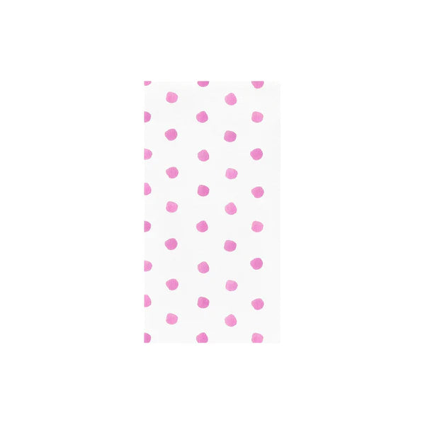 Vietri Pink Dot Paper Guest Towel
