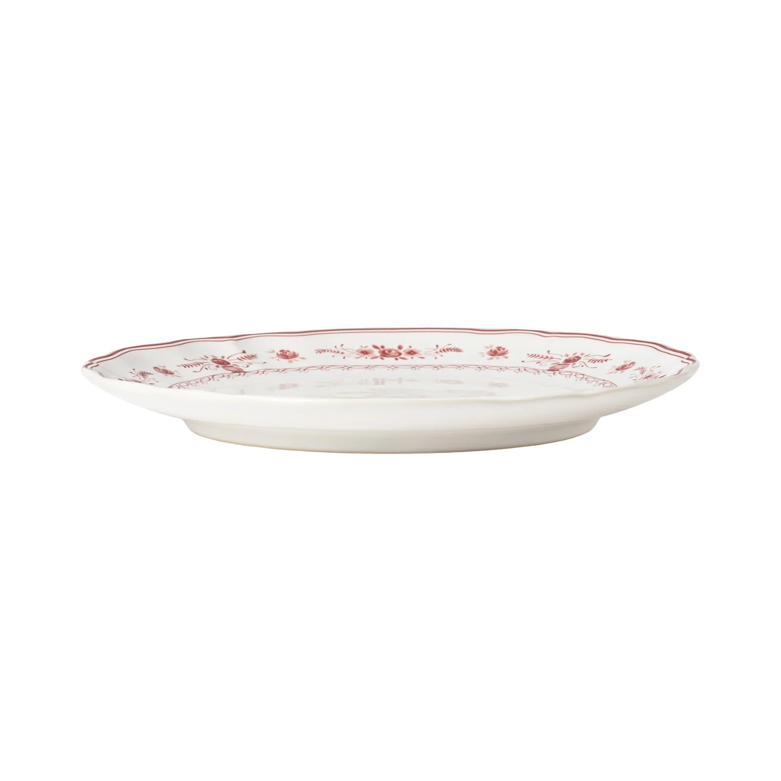 Costa Nova Vila Dinner Plate - White/Red
