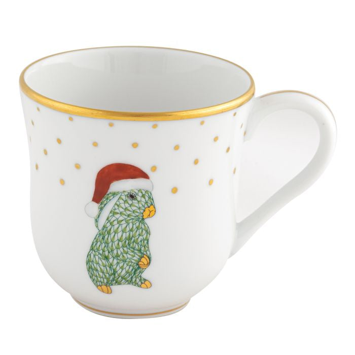 Herend Christmas Mug - Santa Bunny