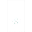 Caspari Antique Robin's Egg Single Initial Guest Towel Napkins - 24 Per Box