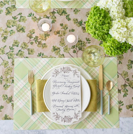 Hester & Cook Cherry Blossom Paper Stripe Runner - Green