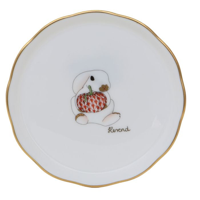 Herend Decorative Pumpkin Bunny Coaster