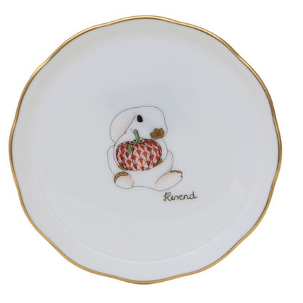 Herend Decorative Pumpkin Bunny Coaster