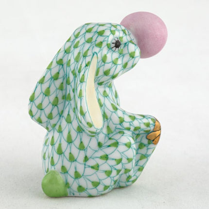 Herend Decorative Bubblegum Bunny - Keylime