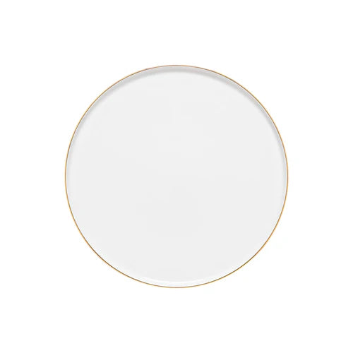Costa Nova Resonance Dinner Plate - White/Gold