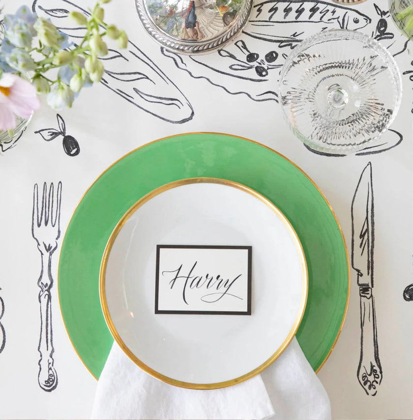 Hester & Cook Black Frame Place Cards
