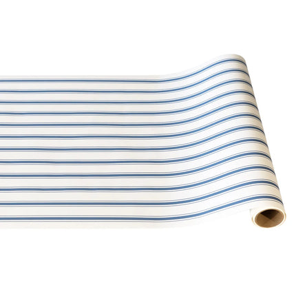 Hester & Cook Cornflower Blue Linen Stripe Table Runner