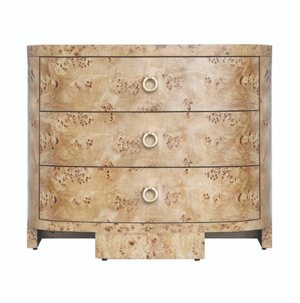 Worlds Away Henry Chest in Burl Wood