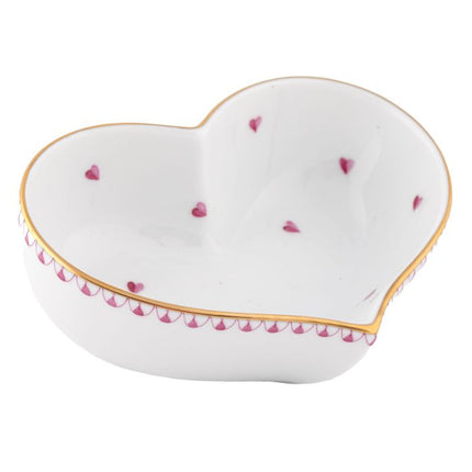 Herend Decorative Heart Bowl - Raspberry