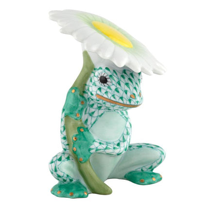 Herend Decorative Flower Frog - Green