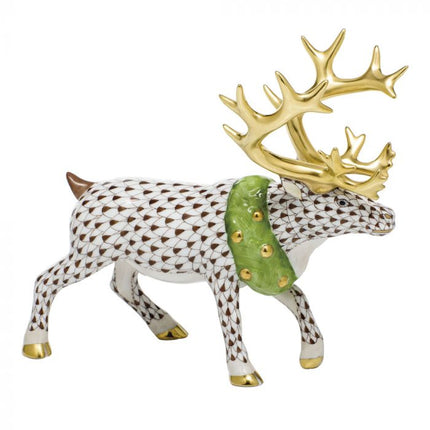 Herend Holiday Reindeer - Chocolate