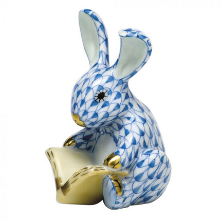 Herend Decorative Storybook Bunny - Blue