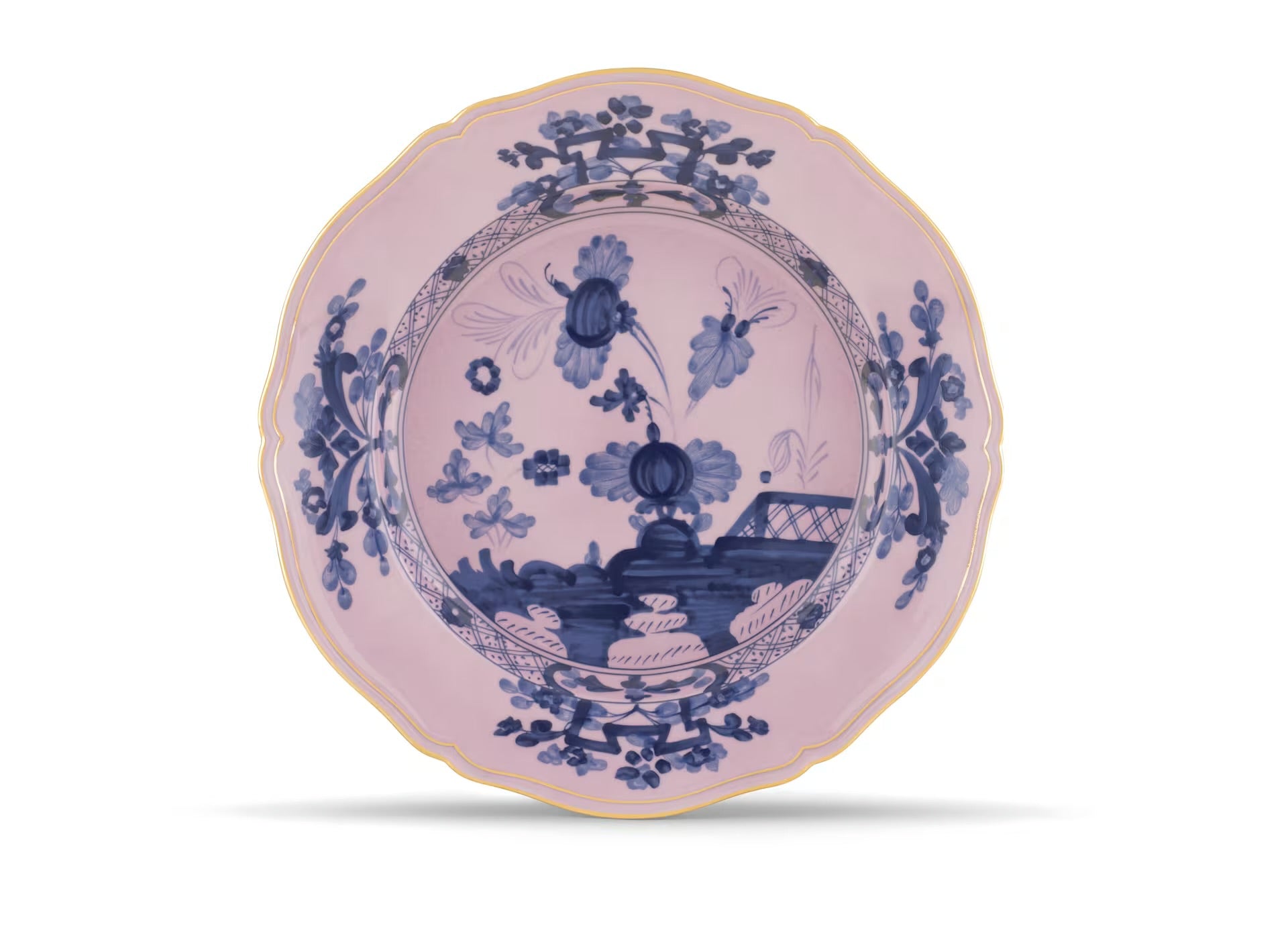 Ginori Oriente Italiano Round Flat Platter - Azalea