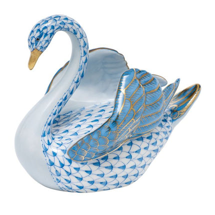 Herend Decorative Swan - Blue