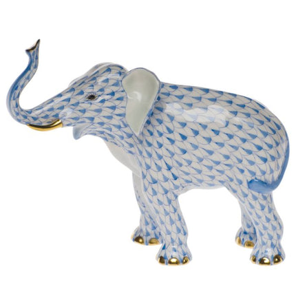 Herend Decorative Elephant Luck - Blue