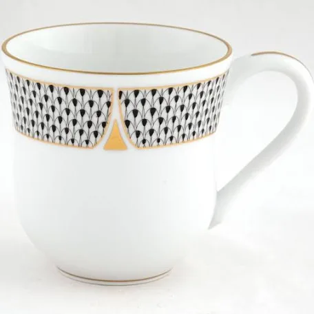 Herend Princess Art Deco Mug - Black