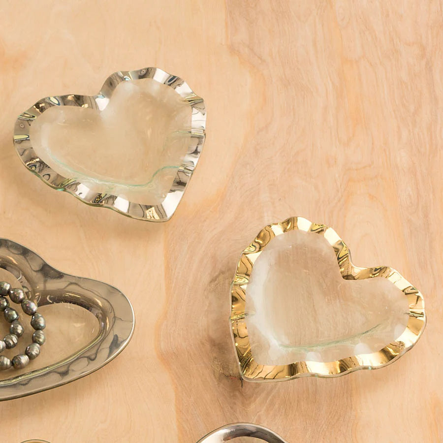 annieglass Ruffle Heart Bowl