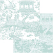 CasparI Chinoiserie Toile Wrapping Paper - Robin’s Egg