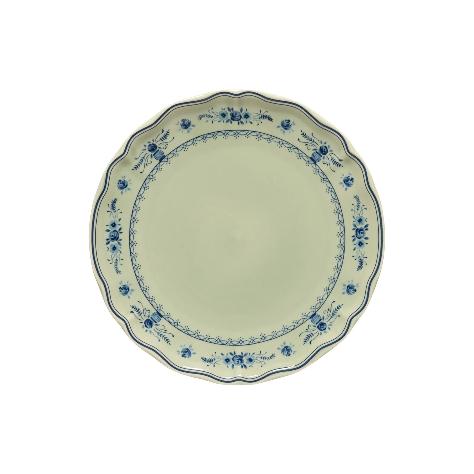 Costa Nova Vila Dinner Plate - Olive/Blue
