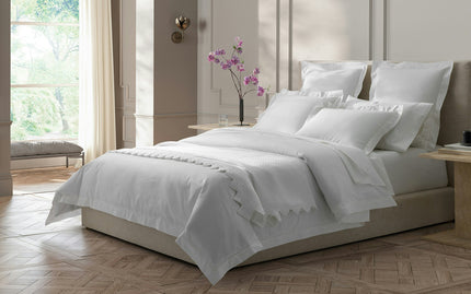 Matouk Milano 17” Fitted Sheet - White