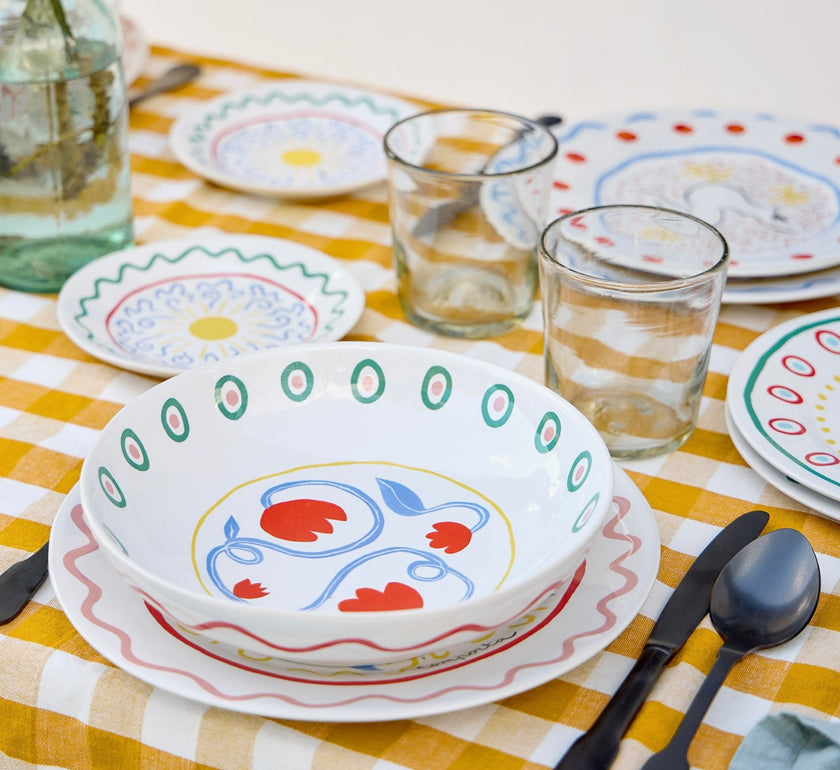 Costa Nova Summer Bliss Pasta Bowl - Tulips