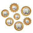 Two’s Company Gold Leaf Convex Wall Mirror S/7