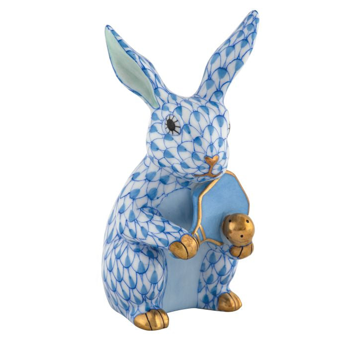 Herend Decorative Pickleball Bunny - Blue