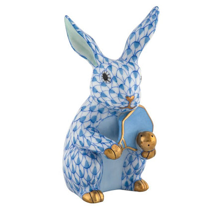 Herend Decorative Pickleball Bunny - Blue